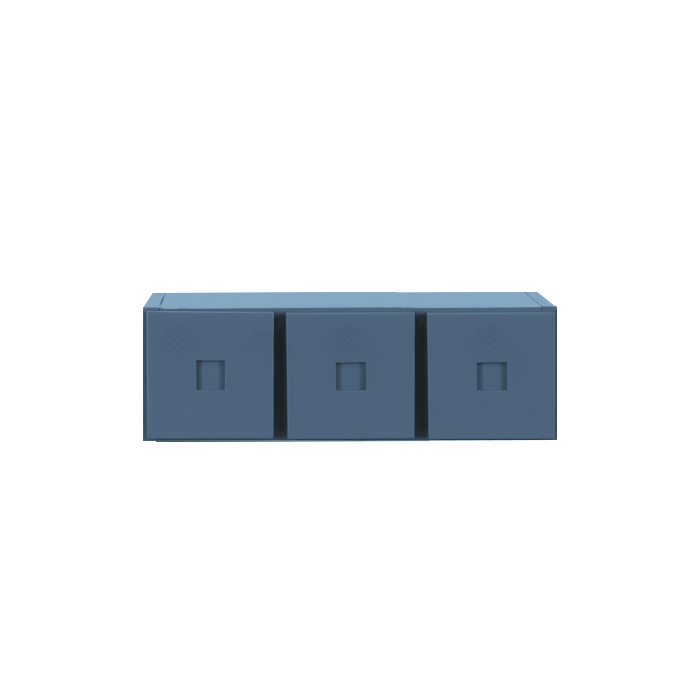 Lancaster Blue Wall Small Drawer Cabnet 3 Drawers