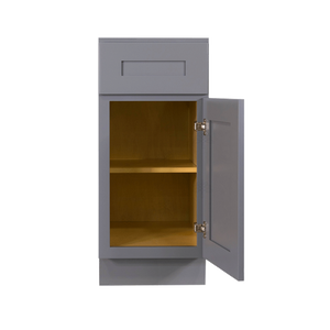 Lancaster Gray Base Cabinet 1 Drawer 1 Door 1 Adjustable Shelf