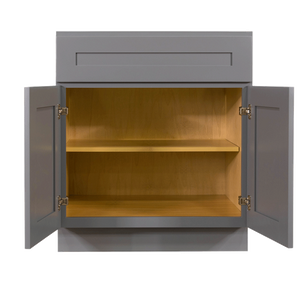 Lancaster Gray Base Cabinet 1 Drawer 2 Doors 1 Adjustable Shelf