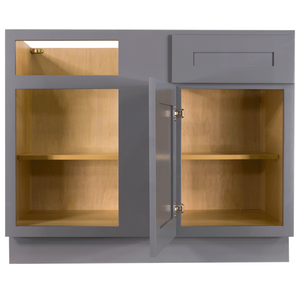 Lancaster Gray Base Blind Corner Cabinet 1 Drawer 1 Door