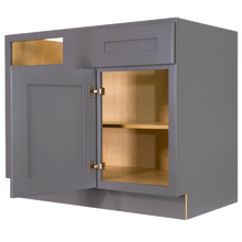 Load image into Gallery viewer, Lancaster Gray Base Blind Corner Cabinet 1 Drawer 1 Door