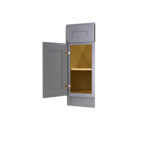 Lancaster Gray Base End Angle Cabinet 1 Fake Drawer 1 Door 1 Adjustable Shelf (Left)