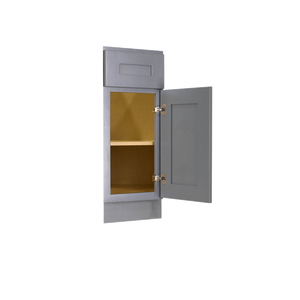 Lancaster Gray Base End Angle Cabinet 1 Fake Drawer 1 Door Adjustable Shelf (Right)