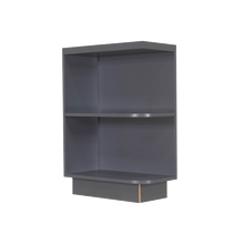 Load image into Gallery viewer, Lancaster Gray Base Open End Shelf 12 inch No Door 1 Fixed Shelf (Left)