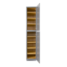 Load image into Gallery viewer, Lancaster Gray Tall Pantry 1 Upper Door and 1 Lower Door