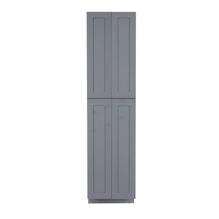 Lancaster Gray Tall Pantry 2 Upper Doors and 2 Lower Doors