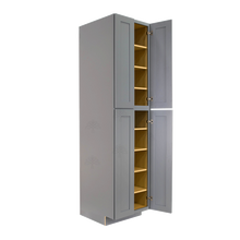 Load image into Gallery viewer, Lancaster Gray Tall Pantry 2 Upper Doors and 2 Lower Doors