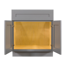 Load image into Gallery viewer, Lancaster Gray Sink Base Cabinet 1 Dummy Drawer 2 Doors