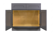 Load image into Gallery viewer, Lancaster Gray Sink Base Cabinet 2 Dummy Drawer 2 Doors