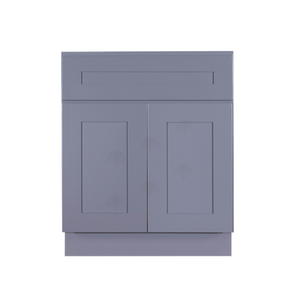Lancaster Gray Vanity Sink Base Cabinet 1 Dummy Drawer 2 Doors