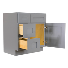 Load image into Gallery viewer, Lancaster Gray Vanity Sink Base Cabinet 1 Dummy Drawer 1 Door (Left)