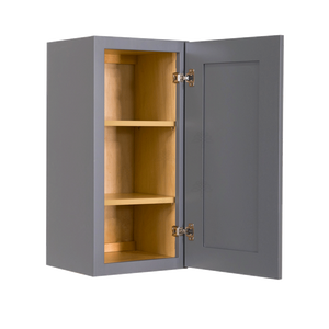 Lancaster Gray Wall Cabinet 1 Door 2 Adjustable Shelves