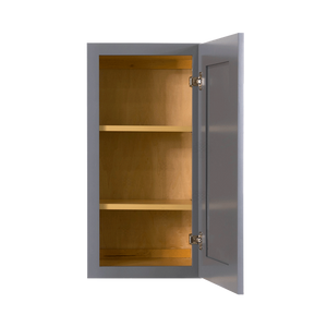 Lancaster Gray Wall Cabinet 1 Door 2 Adjustable Shelves 30-inch Height