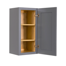 Load image into Gallery viewer, Lancaster Gray Wall Cabinet 1 Door 2 Adjustable Shelves 30-inch Height