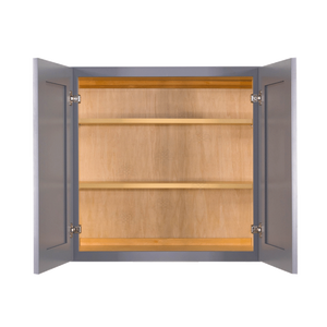 Lancaster Gray Wall Cabinet 2 Doors 2 Adjustable Shelves