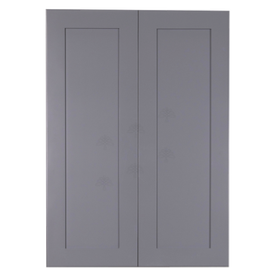 Lancaster Gray Wall Cabinet 2 Doors 3 Adjustable Shelves