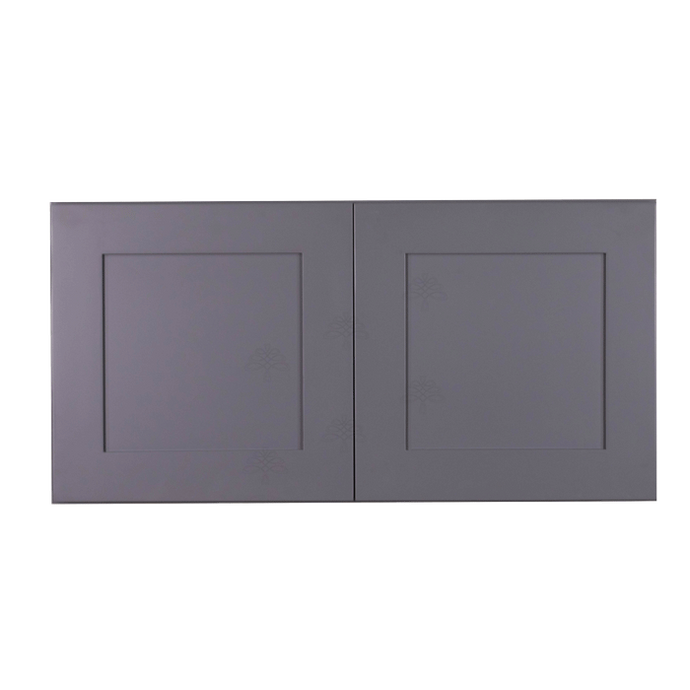 Lancaster Gray Wall Cabinet 2 Doors No Shelf 24inch Depth