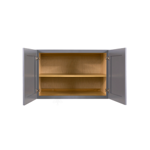 Lancaster Gray Wall Cabinet 2 Doors 1 Adjustable Shelf 24inch Depth