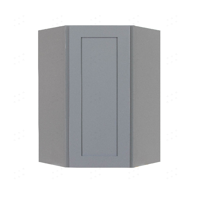Lancaster Gray Wall Diagonal Corner 1 Door 2 Adjustable Shelves