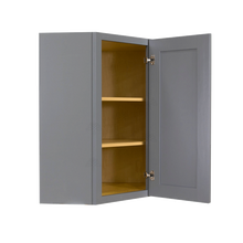 Load image into Gallery viewer, Lancaster Gray Wall Diagonal Corner 1 Door 2 Adjustable Shelves