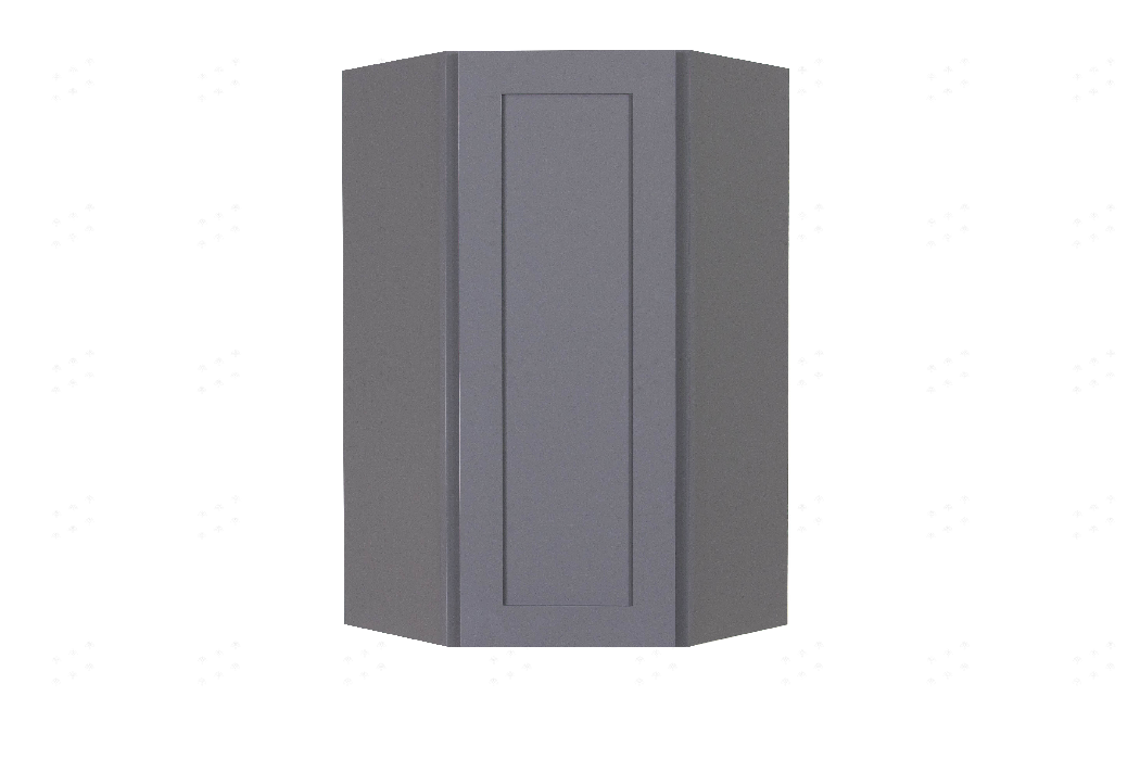 Lancaster Gray Wall Diagonal Corner 1 Door 3 Adjustable Shelves