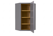 Load image into Gallery viewer, Lancaster Gray Wall Diagonal Corner 1 Door 3 Adjustable Shelves