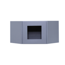 Load image into Gallery viewer, Lancaster Gray Wall Diagonal Mullion Door Cabinet 1 Door No Shelf Glass Not Included