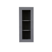 Load image into Gallery viewer, Lancaster Gray Wall Mullion Door Cabinet 1 Door 2 Adjustable Shelves Glass not Included