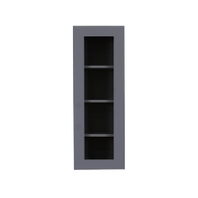 Load image into Gallery viewer, Lancaster Gray Wall Mullion Door Cabinet 1 Door 3 Adjustable Shelves Glass not Included