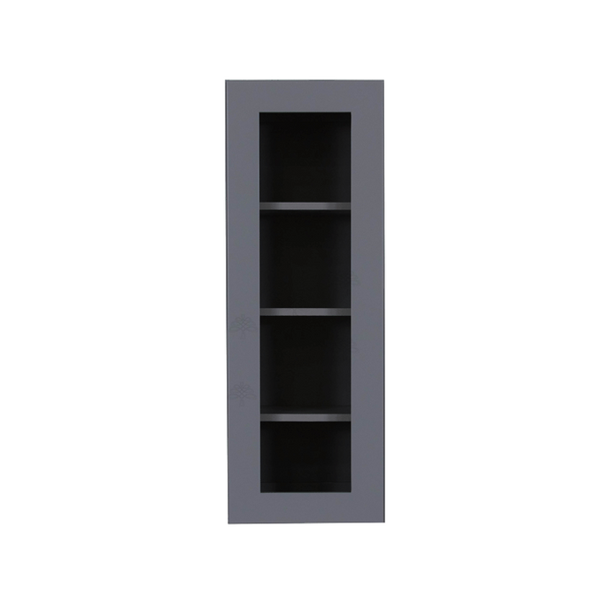 Lancaster Gray Wall Mullion Door Cabinet 1 Door 3 Adjustable Shelves Glass not Included