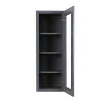 Load image into Gallery viewer, Lancaster Gray Wall Mullion Door Cabinet 1 Door 3 Adjustable Shelves Glass not Included