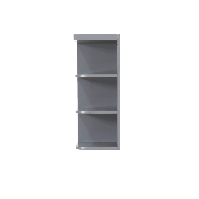 Lancaster Gray Wall Open End Shelf No Door 2 Fixed Shelves (Left)