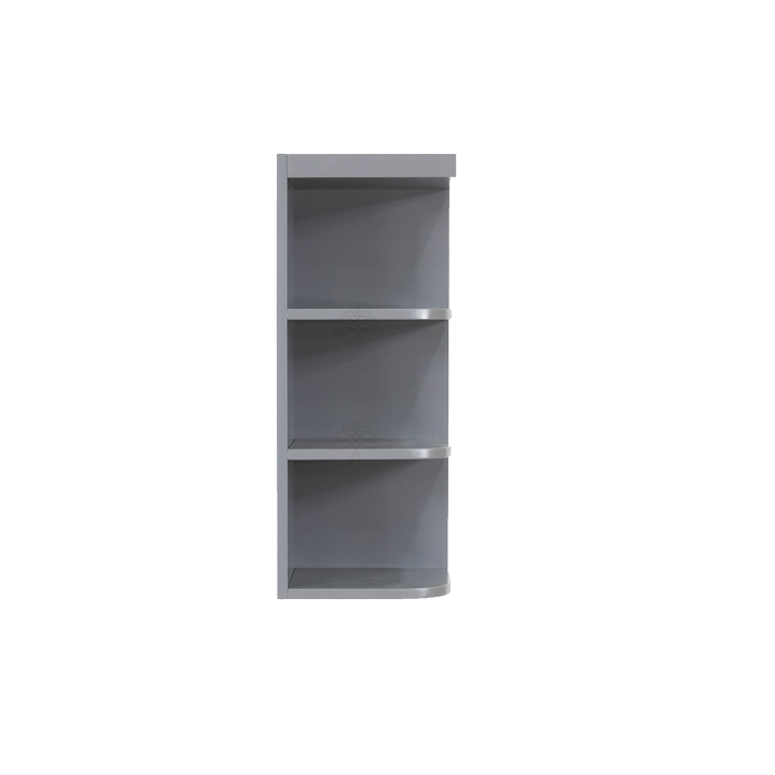 Lancaster Gray Wall Open End Shelf No Door 2 Fixed Shelves (Right)