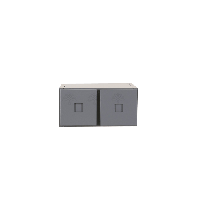 Lancaster Gray Wall Small Drawer Cabnet 2 Drawers