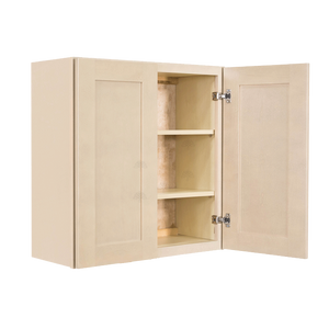 Lancaster Stone Wash Wall Cabinet 2 Doors 2 Adjustable Shelves With 30-inch Height