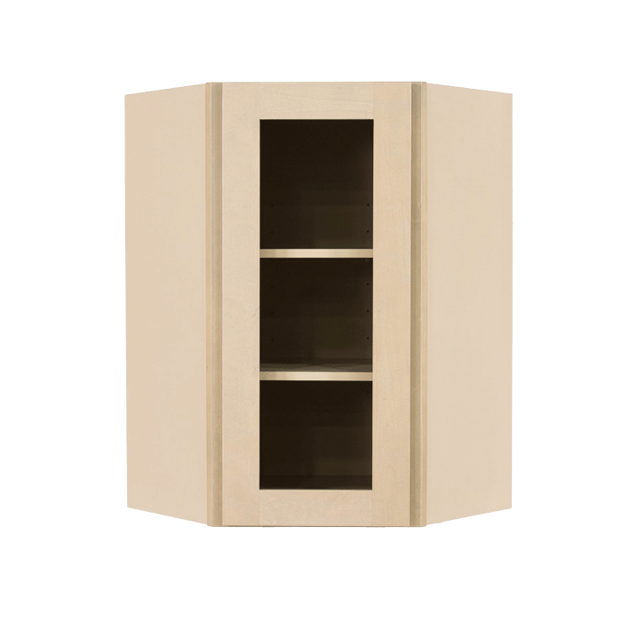 Lancaster Stone Wash Wall Diagonal Mullion Door Cabinet 1 Door 2 Adjustable Shelves Glass not Included