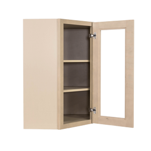 Lancaster Stone Wash Wall Diagonal Mullion Door Cabinet 1 Door 2 Adjustable Shelves Glass not Included