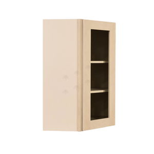 Lancaster Stone Wash Wall Diagonal Mullion Door Cabinet 1 Door 2 Adjustable Shelves Glass not Included