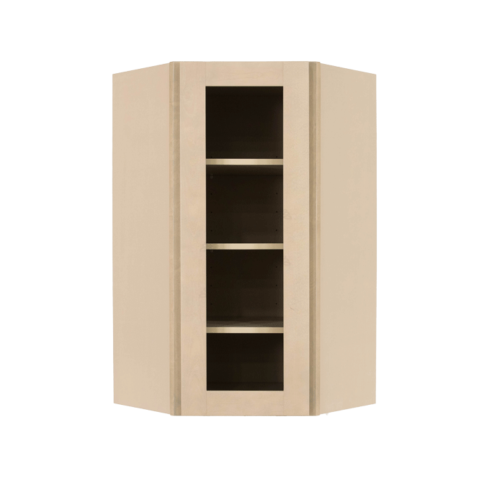 Lancaster Stone Wash Wall Diagonal Mullion Door Cabinet 1 Door 3 Adjustable Shelves Glass not Included