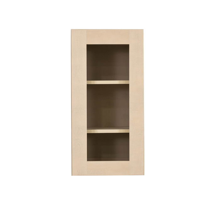 Lancaster Stone Wash Wall Mullion Door Cabinet 1 Door 2 Adjustable Shelves Glass not Included