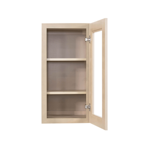 Lancaster Stone Wash Wall Mullion Door Cabinet 1 Door 2 Adjustable Shelves Glass not Included