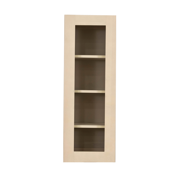 Lancaster Stone Wash Wall Mullion Door Cabinet 1 Door 3 Adjustable Shelves Glass not Included