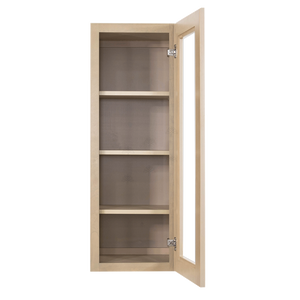 Lancaster Stone Wash Wall Mullion Door Cabinet 1 Door 3 Adjustable Shelves Glass not Included