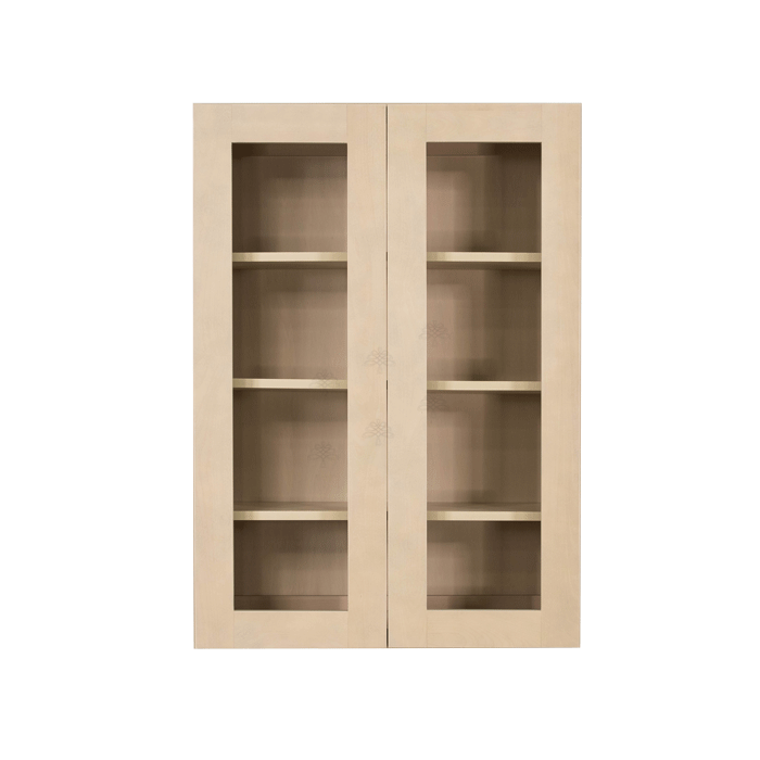 Lancaster Stone Wash Wall Mullion Door Cabinet 2 Doors 3 Adjustable Shelves Glass not Included