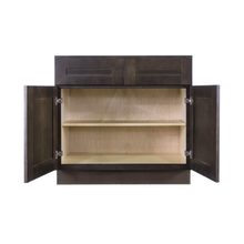 Load image into Gallery viewer, Lancaster Vintage Charcoal Base Cabinet 2 Drawers 2 Doors 1 Adjustable Shelf