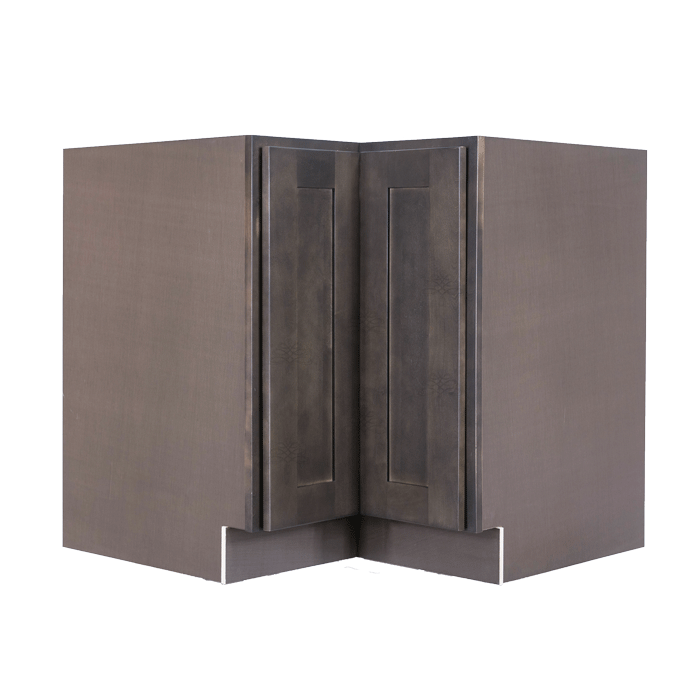 Lancaster Vintage Charcoal Lazy Susan Base Cabinet 2 Full Height Folding Doors
