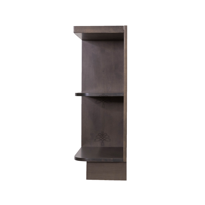 Lancaster Vintage Charcoal Base Open End Shelf 12 inch No Door 1 Fixed Shelf (Left)