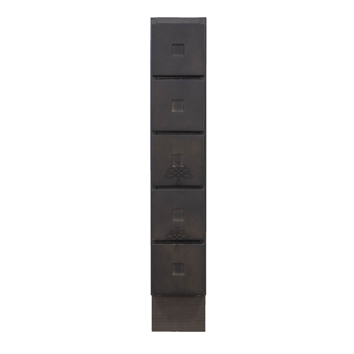 Lancaster Vintage Charcoal Base Spice Drawer(No Slides), 5 Spice Drawers