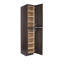 Load image into Gallery viewer, Lancaster Vintage Charcoal Tall Pantry 1 Upper Door and 1 Lower Door