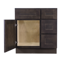 Load image into Gallery viewer, Lancaster Vintage Charcoal Vanity Sink Base Cabinet 1 Dummy Drawer 1 Door (Right)